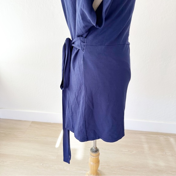 Universal Standard True Blue Navy Fine Jersey Wrap Top | Small 14-16 - Picture 8 of 16